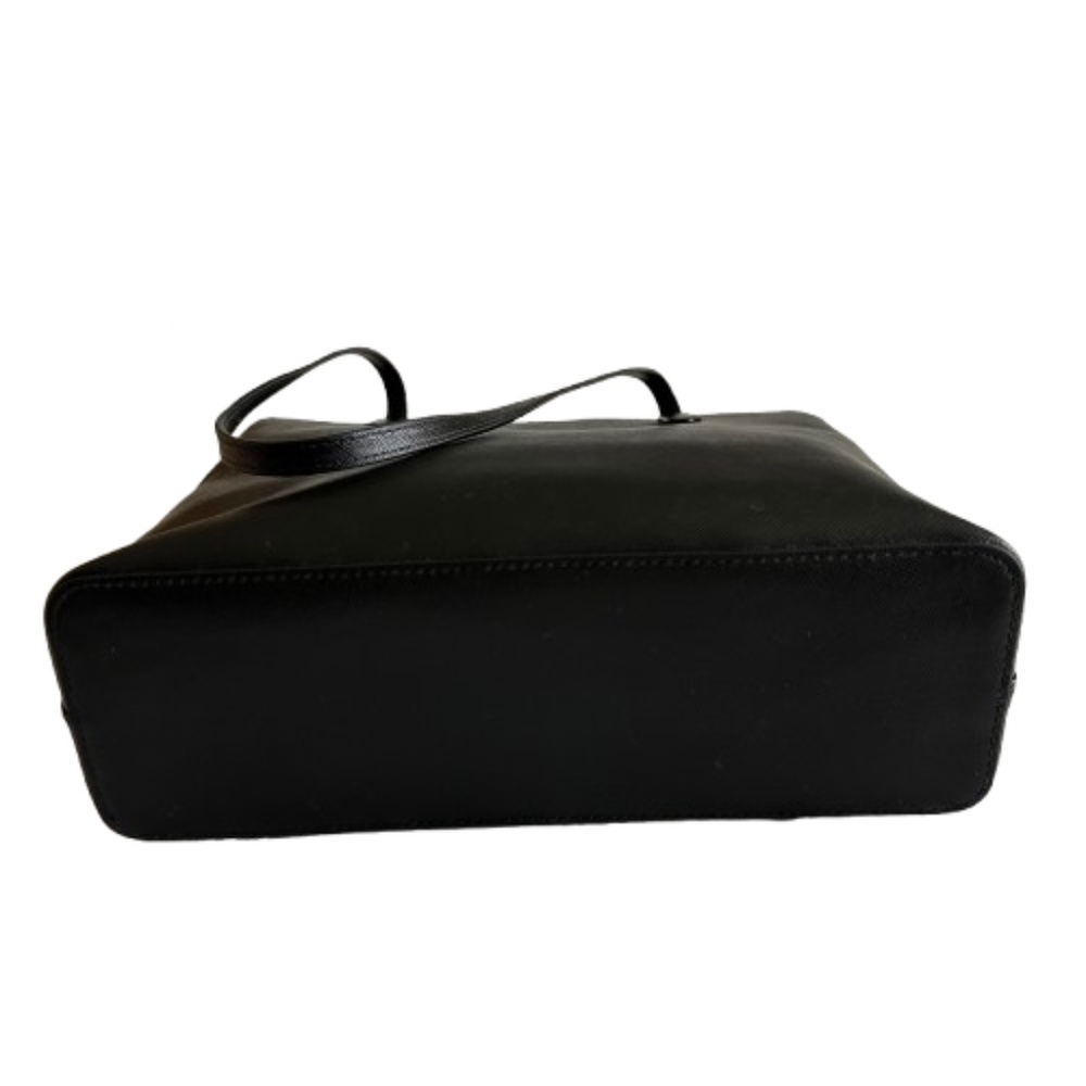 $298 Kate Spade Women's Medium Black & Gold Logo Leather Tote Bag & Bow Key Fob - Picture 8 of 16